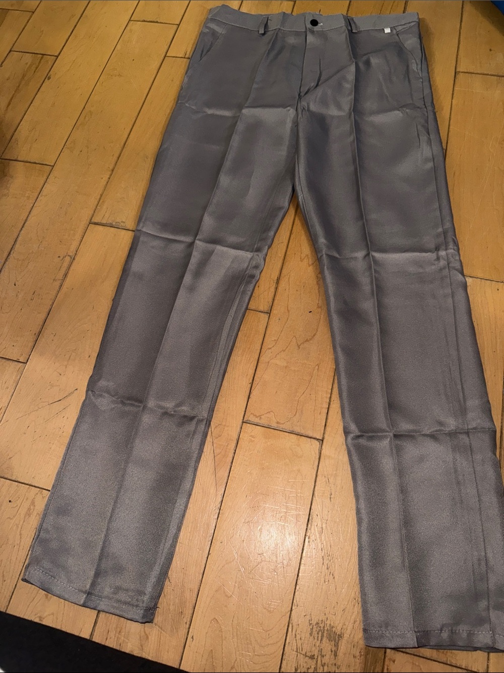 Men's Straight Fit Gray Dress Pants